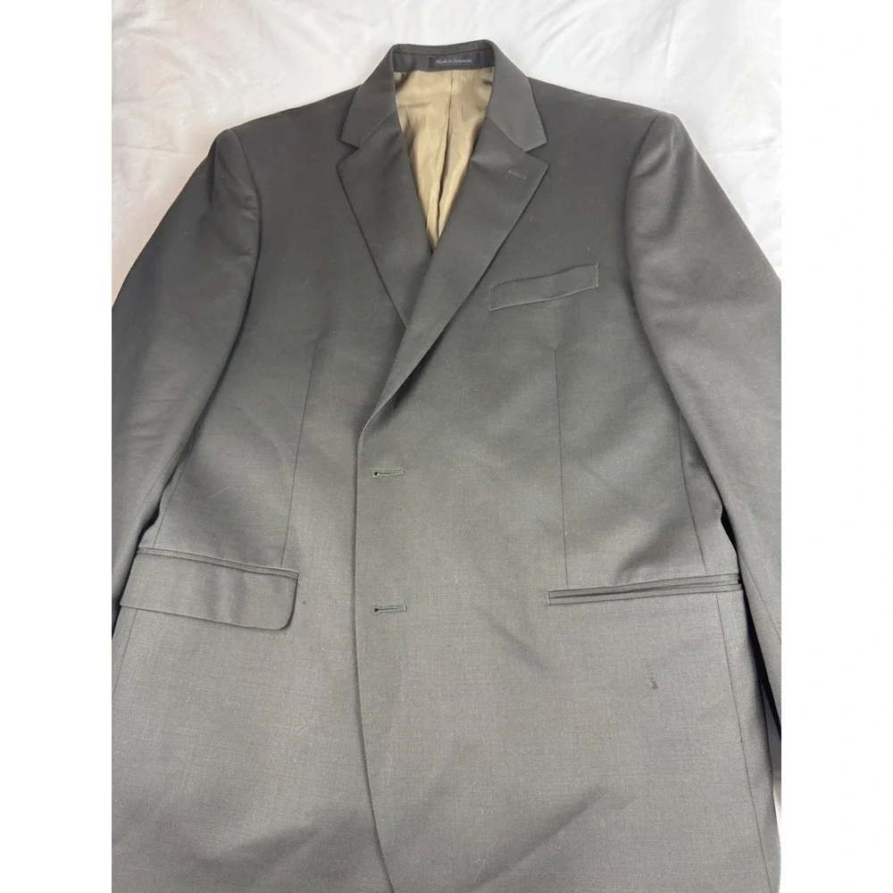 Lauren Ralph‎ Lauren Mens 46R Wool Suit Jacket Blazer Charcoal Gray